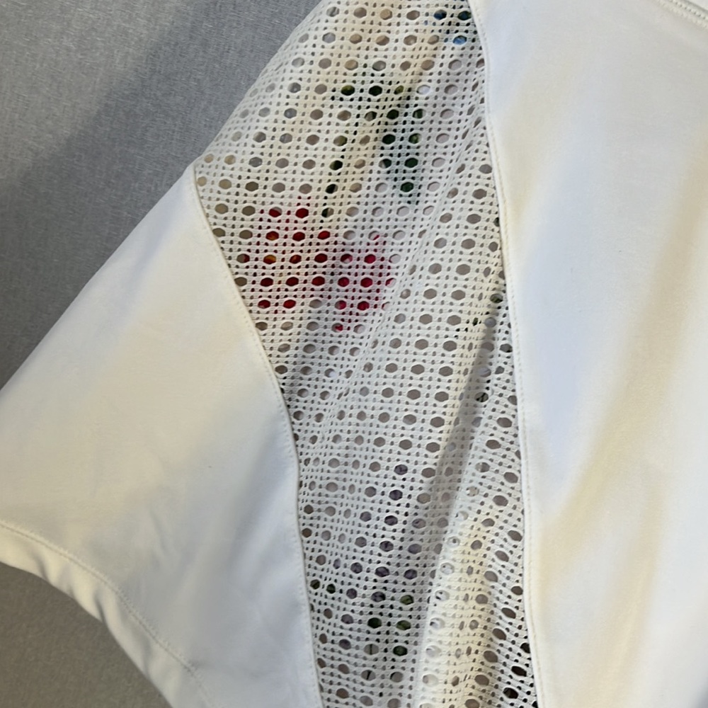 NEW Tuckernuck white & fresh bird 15” perforated sport skirt size S, M - Picture 8 of 10